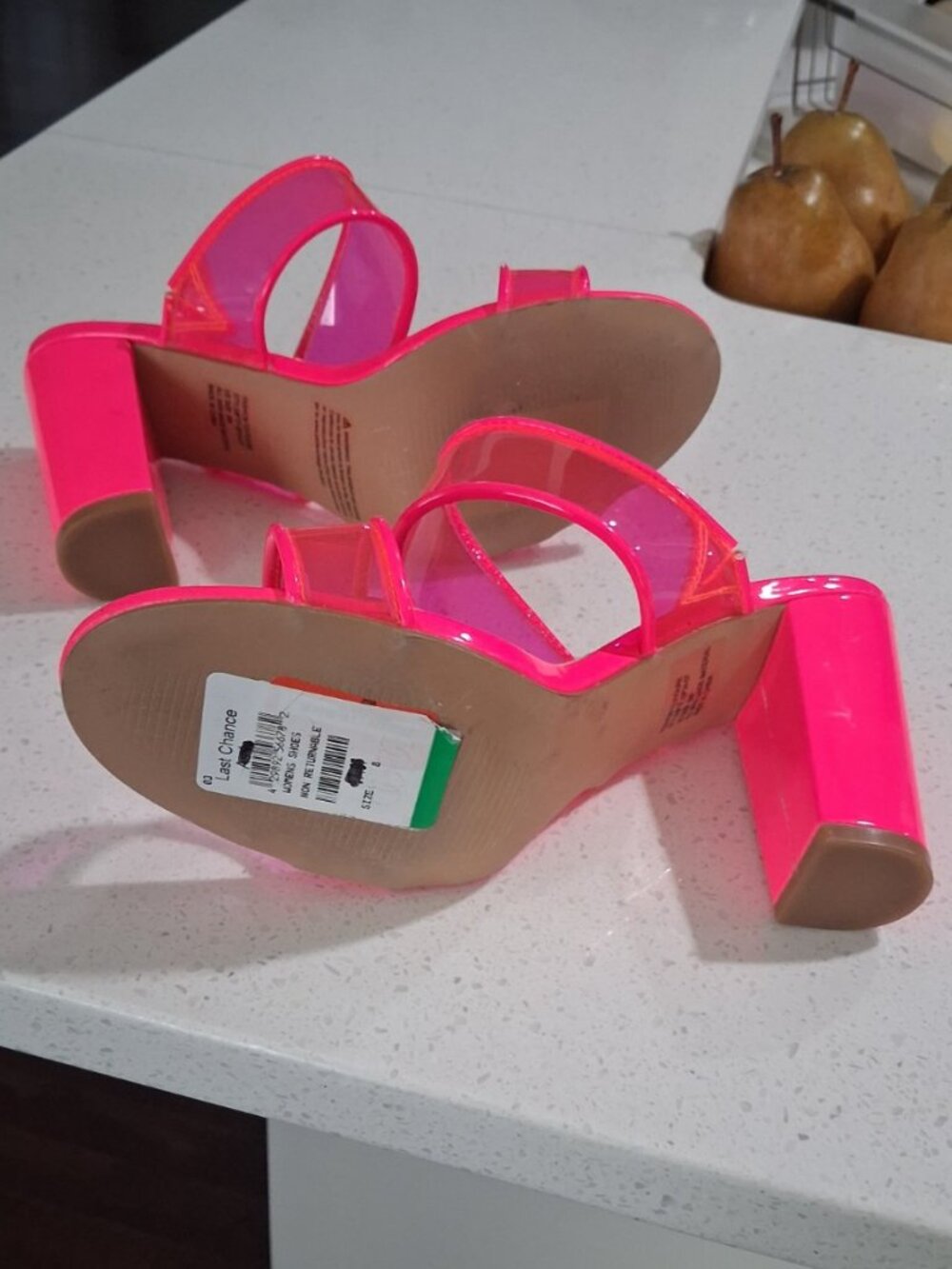 Fashion to Figure Berlynne Wide Width Block Heel Sandals – Bright Pink – Size 8 - Picture 6 of 6